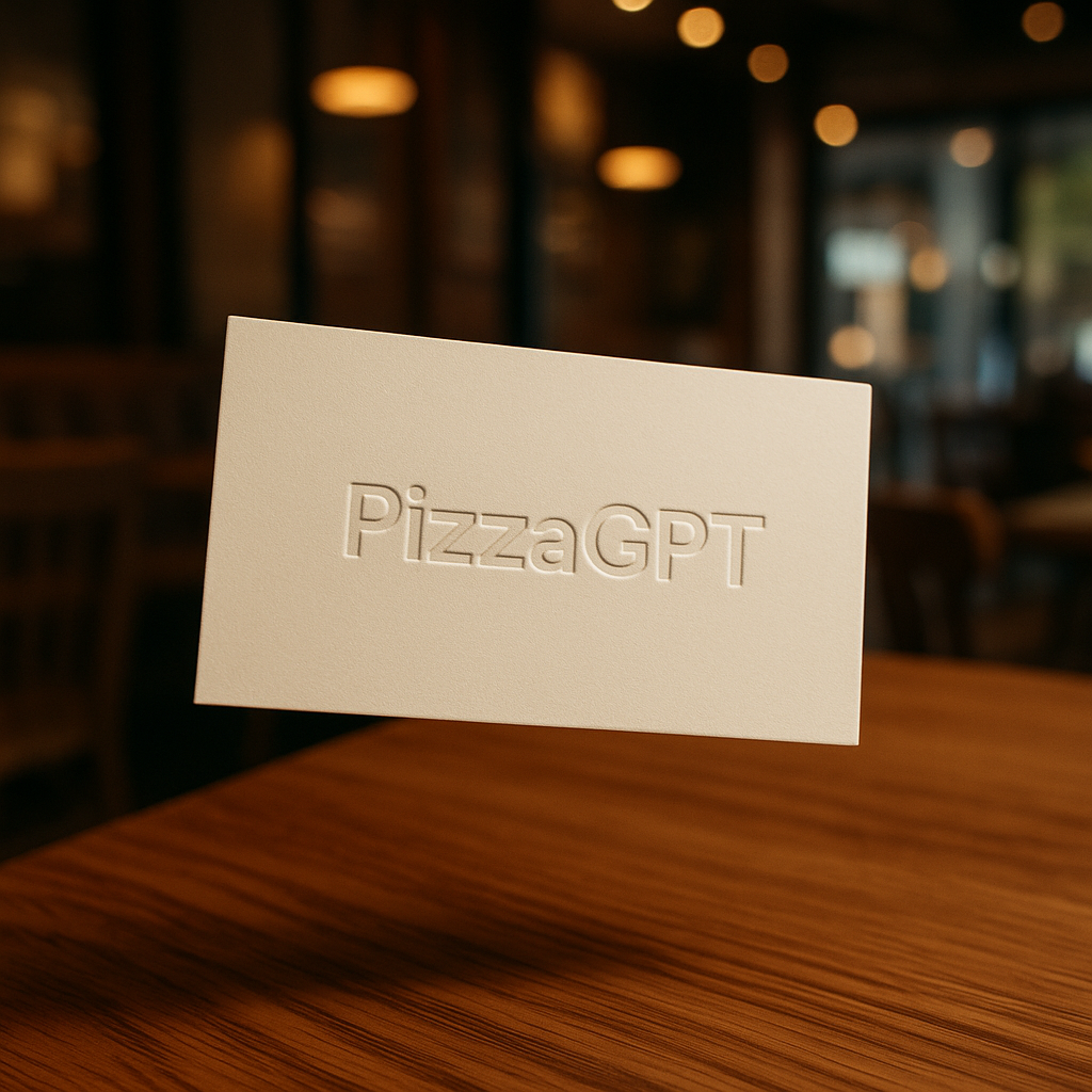 generazione immagine pizzaGPT plus business card