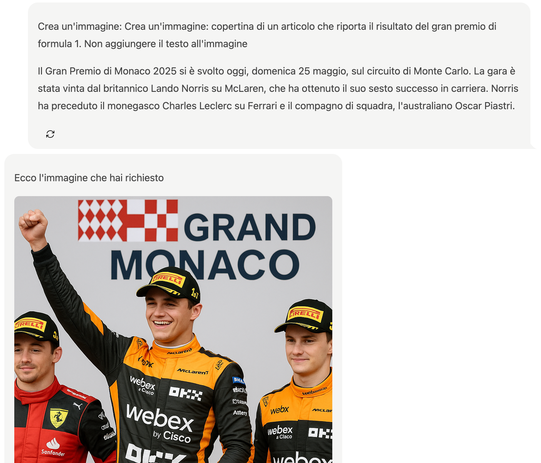 generazione immagine pizzaGPT plus monaco