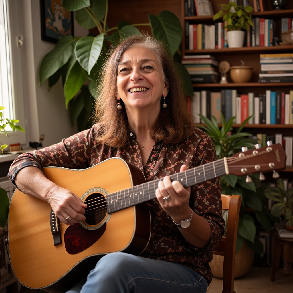 Musician in a Cozy Setting