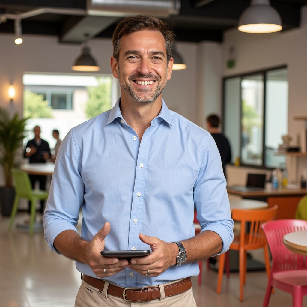 Professional but informal, startup