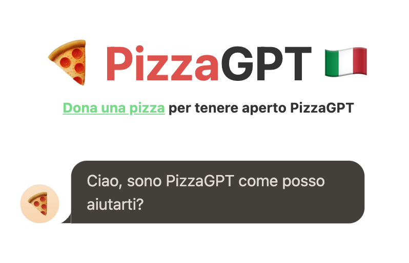 PizzaGPT - ChatGPT per l'Italia, aperta e gratuita | app
